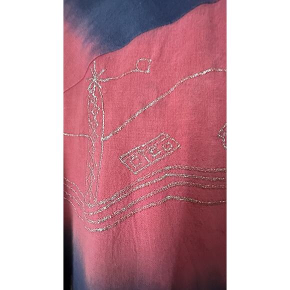 VTG Sandy Starkman Shirt Blouse Sz S Wearable Art Cotton Western Cowboy Horse - Picture 10 of 13